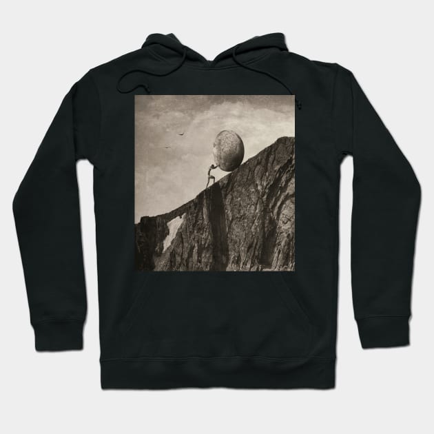 Sisyphus old picture meme mythology greek Hoodie by GoldenHoopMarket